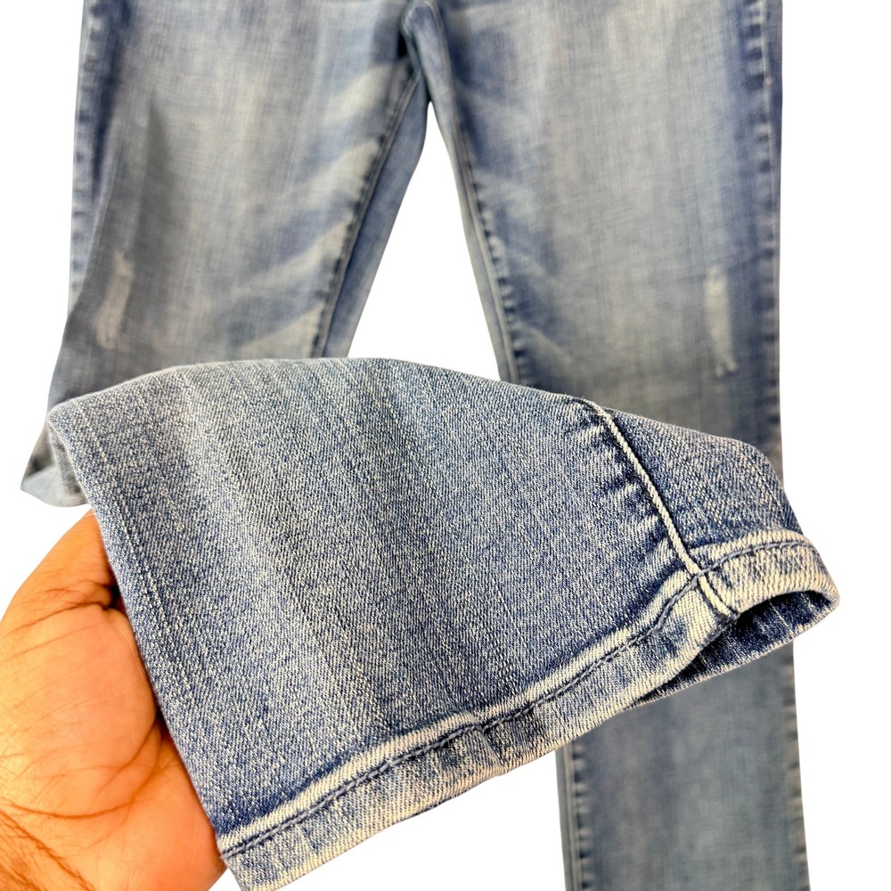 dELiA*s Morgan Low Rise Bootcut Jeans Medium Wash Petite Size 3/4P Distressed - Picture 7 of 9